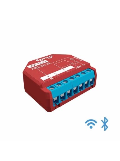 Wi-Fi relė su galios matavimo funkcija Shelly Plus 1PM (1 kanalo, 16A, 110-240 VAC, 10A 24-30 VDC)